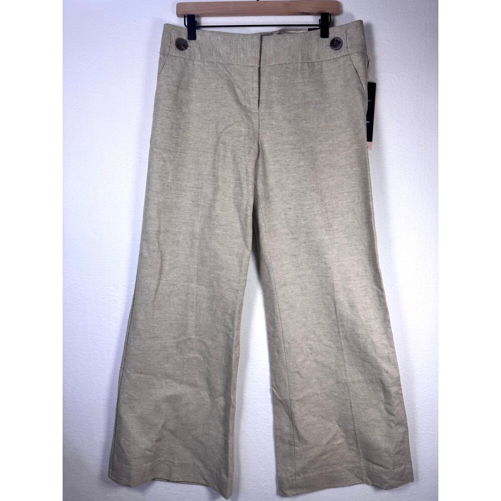 THE LIMITED Luxe Collection Cassidy Fit Linen Blend Wide Leg Pant Casual Career